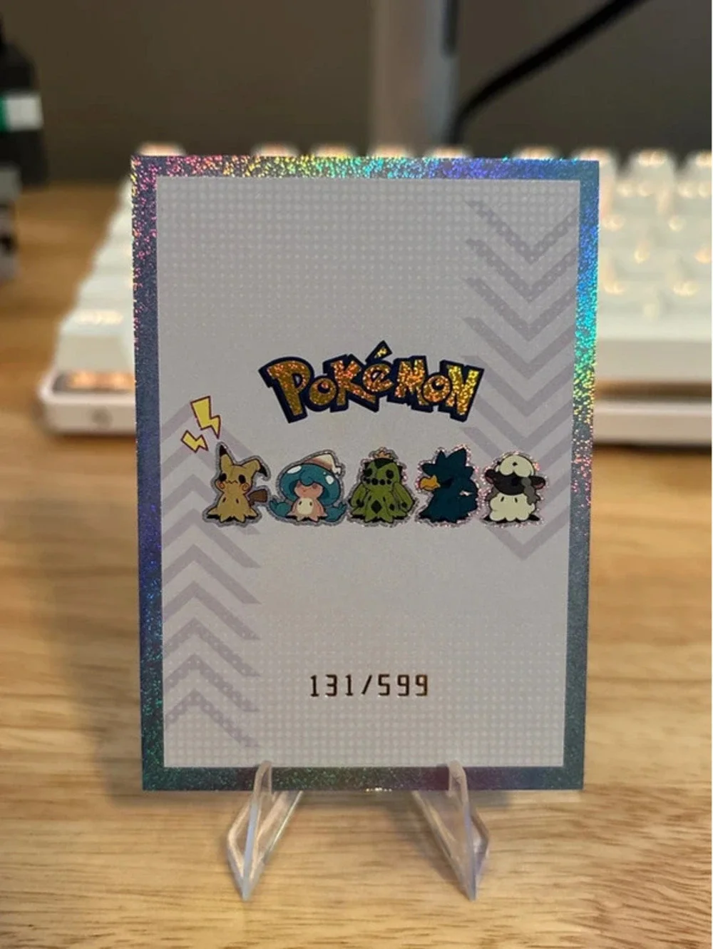Pokemon Mengka 1.0 HIT - Serialized Mimikyu Mareep 131/599 Card - QR-009